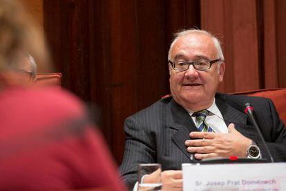 Josep Prat, este lunes en la comisión del Parlament.