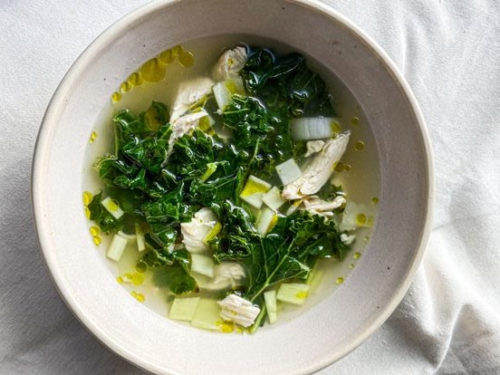 A chicken soup with just the right touch of lemon