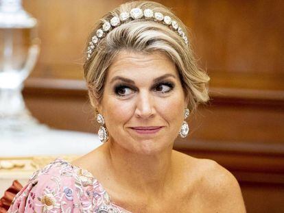 La reina Máxima de Holanda, el 14 de octubre en Delhi (India).