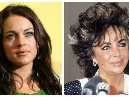 Lindsay Lohan y Elizabeth Taylor.