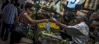 Un mercado popular de Caracas. 