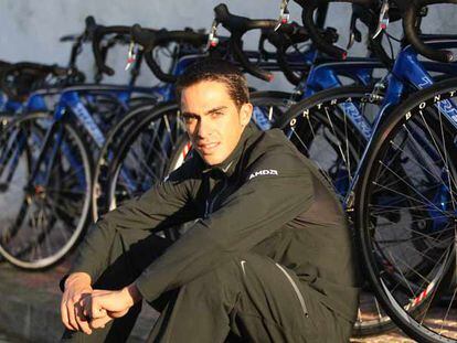 Alberto Contador, en una reciente concentración de su nuevo equipo, el Astaná, en Xàbia (Alicante).