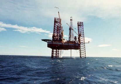 Una plataforma petrolífera en el Golfo de México.