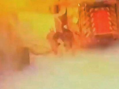 Emergencias difunde el vídeo de momento del la explosión en Arganda del Rey