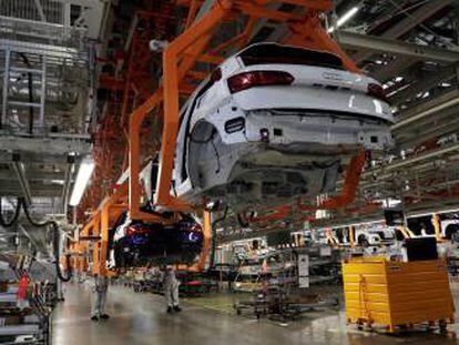 Línea de producción de Audi en México.