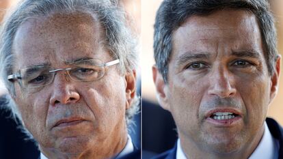 Paulo Guedes, ministro de Economía de Brasil, junto a Roberto Campos Neto, jefe del Banco Central.