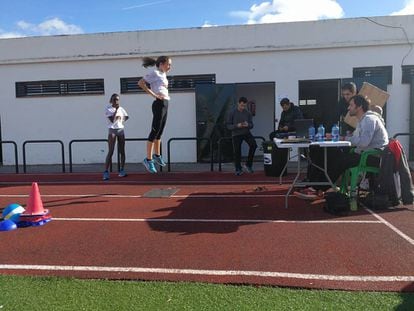 Pruebas de detección de talento de atletismo. 