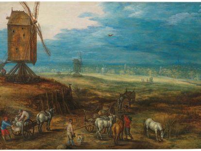 'Paisaje con molinos de viento' (1606-1608), de Jan Brueghel el Joven (Museo del Prado). 