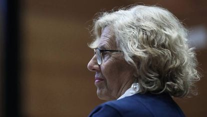 La alcaldesa de Madrid, Manuela Carmena,en un acto celebrado el pasado viernes.