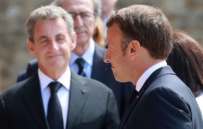 Nicolas Sarkozy y Emmanuel Macron, el pasado 18 de junio