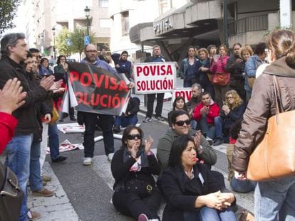 Protesta de los trabajadores de Povisa 