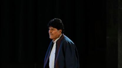 Evo Morales, expresidente de Bolivia, durante una reunión del Grupo de Puebla en Buenos Aires, el pasado 21 de marzo.