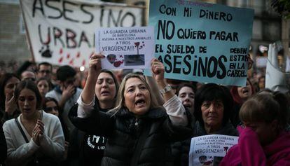 Concentración animalista en Barcelona el pasado diciembre por la perra Sota.