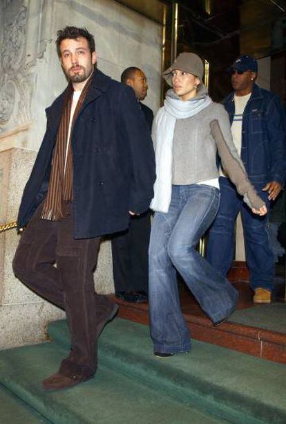 El actor y la cantante durante una escapada nocturna por Nueva York en 2003.