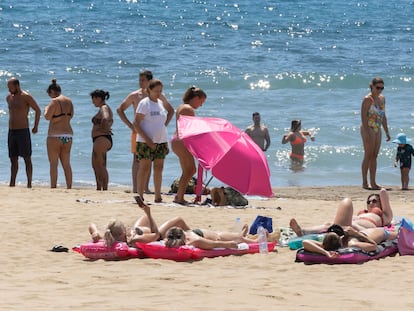 Playa de Maspalomas, en Gran Canaria, a principios de septiembre.