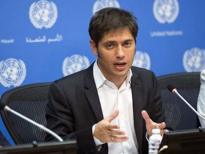 El ministro de Econom&iacute;a de Argetina, Axel Kicillof,  habla en la reuni&oacute;n del G77.