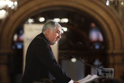 El fiscal general del Estado, Cándido Conde-Pumpido, durante su intervención en Fórum Europa. Tribuna Andalucía.