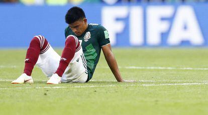 El mexicano Gallardo, durante el Mundial de Rusia.