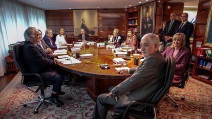 Pleno del Tribunal Constitucional, en febrero.