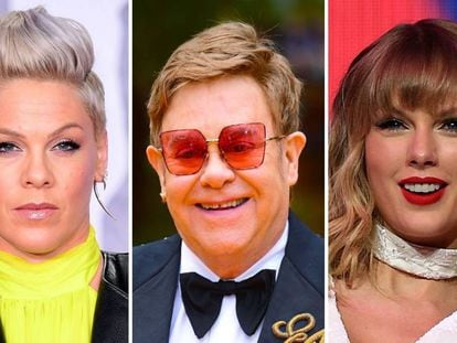 Pink, Elton John y Taylor Swift.