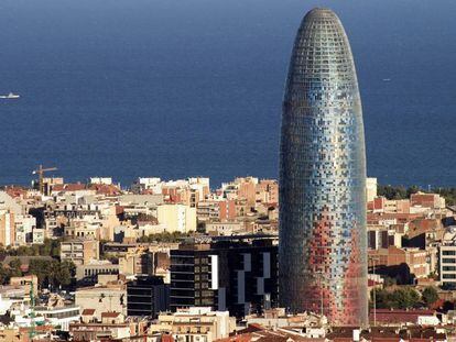Torre Agbar en Barcelona. 