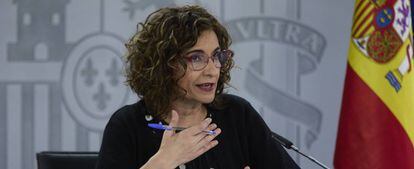 La ministra portavoz y ministra de Hacienda, María Jesús Montero.