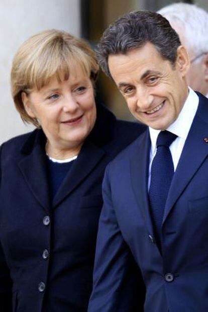 Angela Merkel y Nicolas Sarkozy.