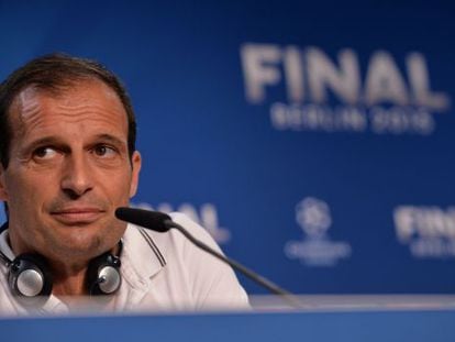 Allegri, durant la roda de premsa.