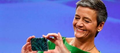 La vicepresidenta de la Comisión Europea, Margrethe Vestager.