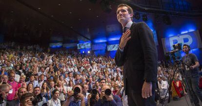 Pablo Casado, tras su elección como presidente del PP.