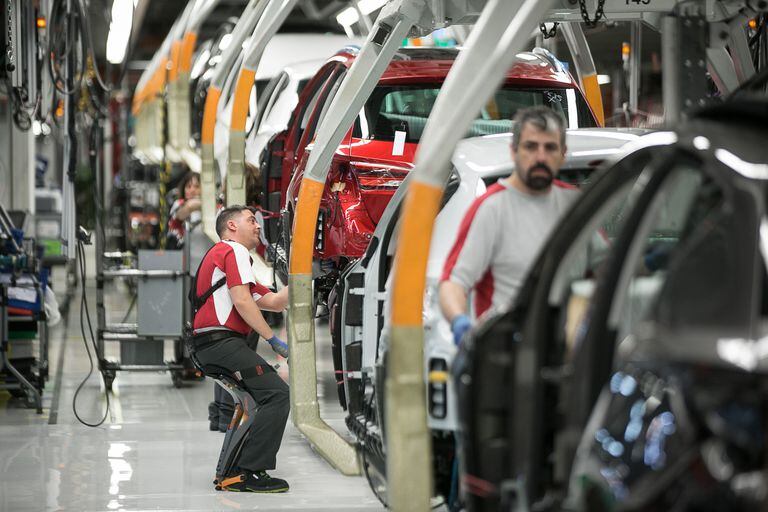 Cadena de montaje en la planta Seat de Martorell.