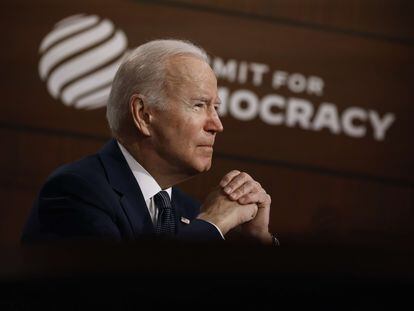 Joe Biden, en la apertura de la Cumbre por la Democracia.