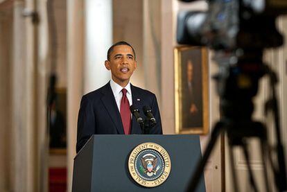 La sala este de la Casa Blanca fue el escenario elegido desde el que Barack Obama anunció que tras diez años de búsqueda Estados Unidos había encontrado, y asesinado, al líder del terrorismo yihadista, Osama Bin Laden.