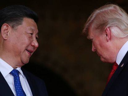 Donald Trum y Xi Jinping, en su encuentro en Florida en abril. 