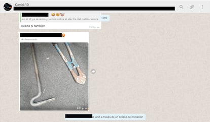 Captura de un grupo de WhatsApp que incita a saqueos en México.