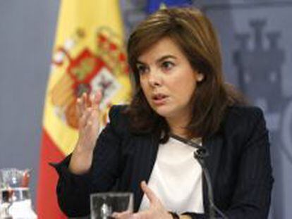 La vicepresidenta del Gobierno, Soraya Sa&eacute;nz de Santamar&iacute;a. 