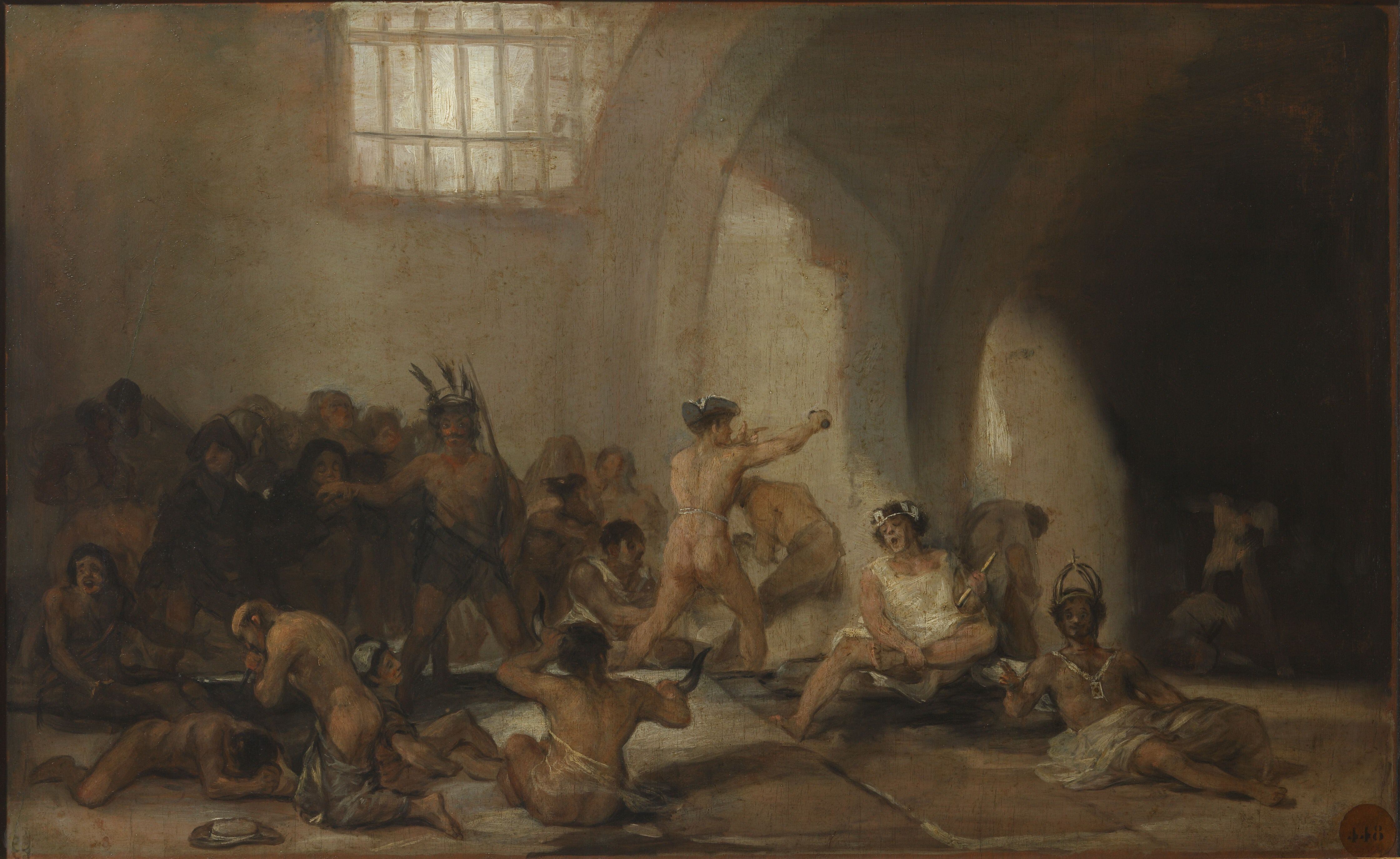 Óleo 'La casa de locos', de Goya (1808-12).