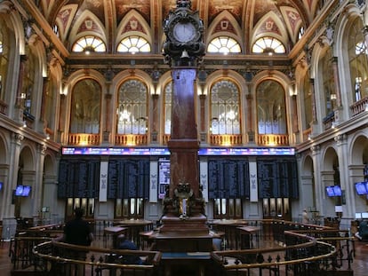 Vista del Palacio de la Bolsa de Madrid