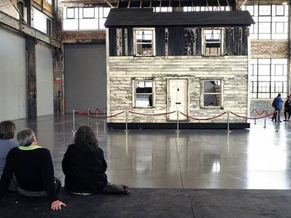 La casa de Rosa Parks en una muestra en Providece, Rhode Island (Estados Unidos).