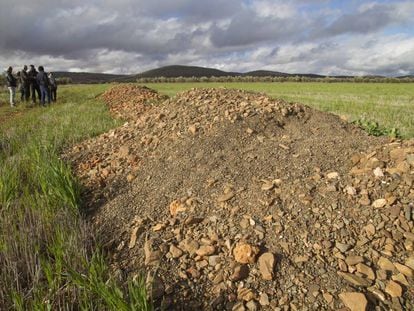 Terrenos de la comarca de Campo de Montiel (Ciudad Real) donde estaba prevista la mina.  