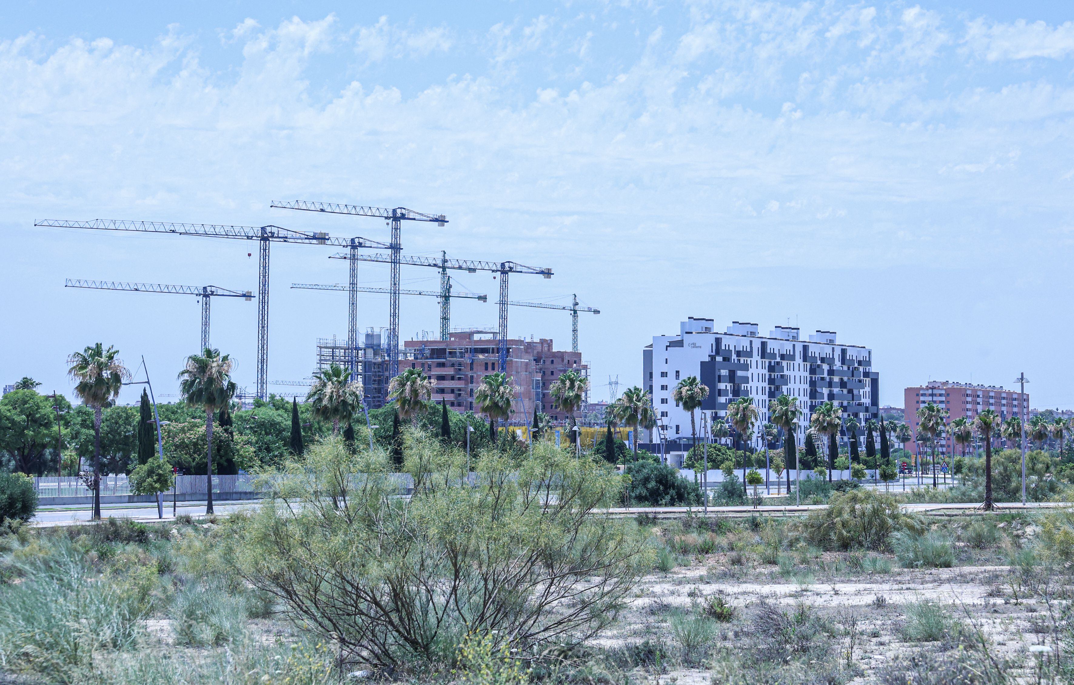 La zona de Entrenúcleos en Dos Hermanas (Sevilla), donde se van a construir 6.000 nuevas viviendas.