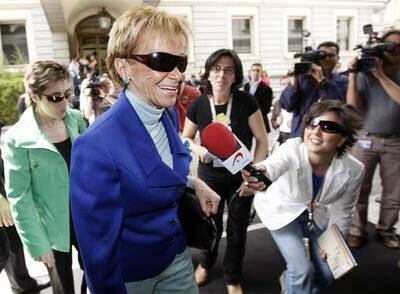 La vicepresidenta, María Teresa Fernández de la Vega, a su llegada al Congreso.