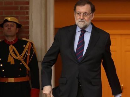 Mariano Rajoy surt de la Moncloa aquest dijous.