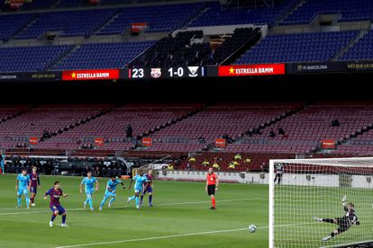 En el Camp Nou sin público, Messi marca el segundo gol del Barcelona ante el Leganés.