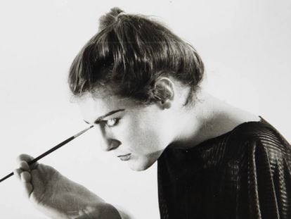 La artistas Lorenza Böttner, fotografiada por Johanes Koch, en 1983. 