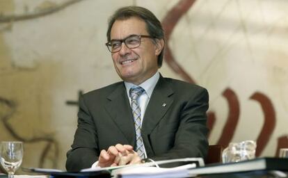 El presidente de la Generalitat, Artur Mas, durante una reunión del Gobierno catalán.