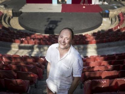 Ramon Sim&oacute;, en el teatro griego de Montju&iuml;c que da nombre al festival de verano de Barcelona que comienza este mi&eacute;rcoles. 