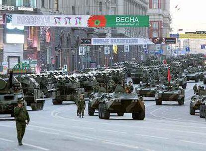 Desfile de tropas rusas en la celebración del Día de la Victoria en el centro de Moscú el pasado martes.
