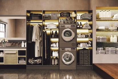 Laundry room with washer and dryer.