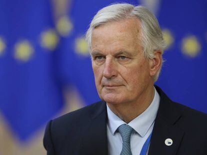 Michel Barnier, jefe negociador de la Comisión Europea, este jueves en el Parlamento Europeo.
 